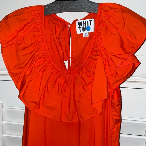 Anthropologie dress orange Whit Two - Picture 3 of 4